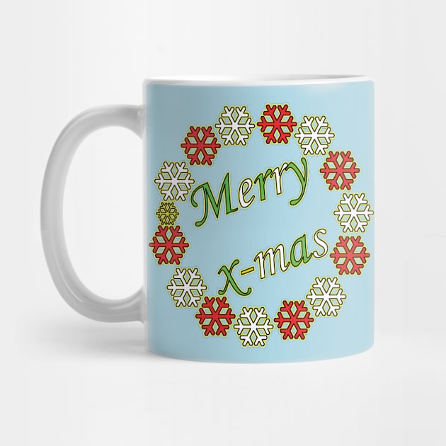 Merry X-mas Typography Design - Glowy by art-by-shadab